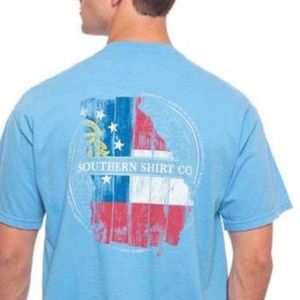 Georgia Wooden State Tee Shirt in Bonnie Blue by The Southern Shirt Co.